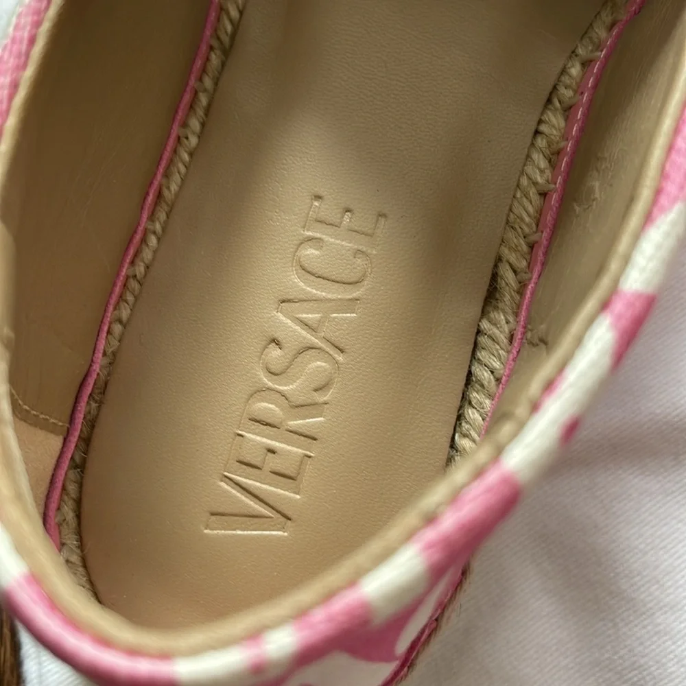 Versace Allover Logo espadrilles 7.5